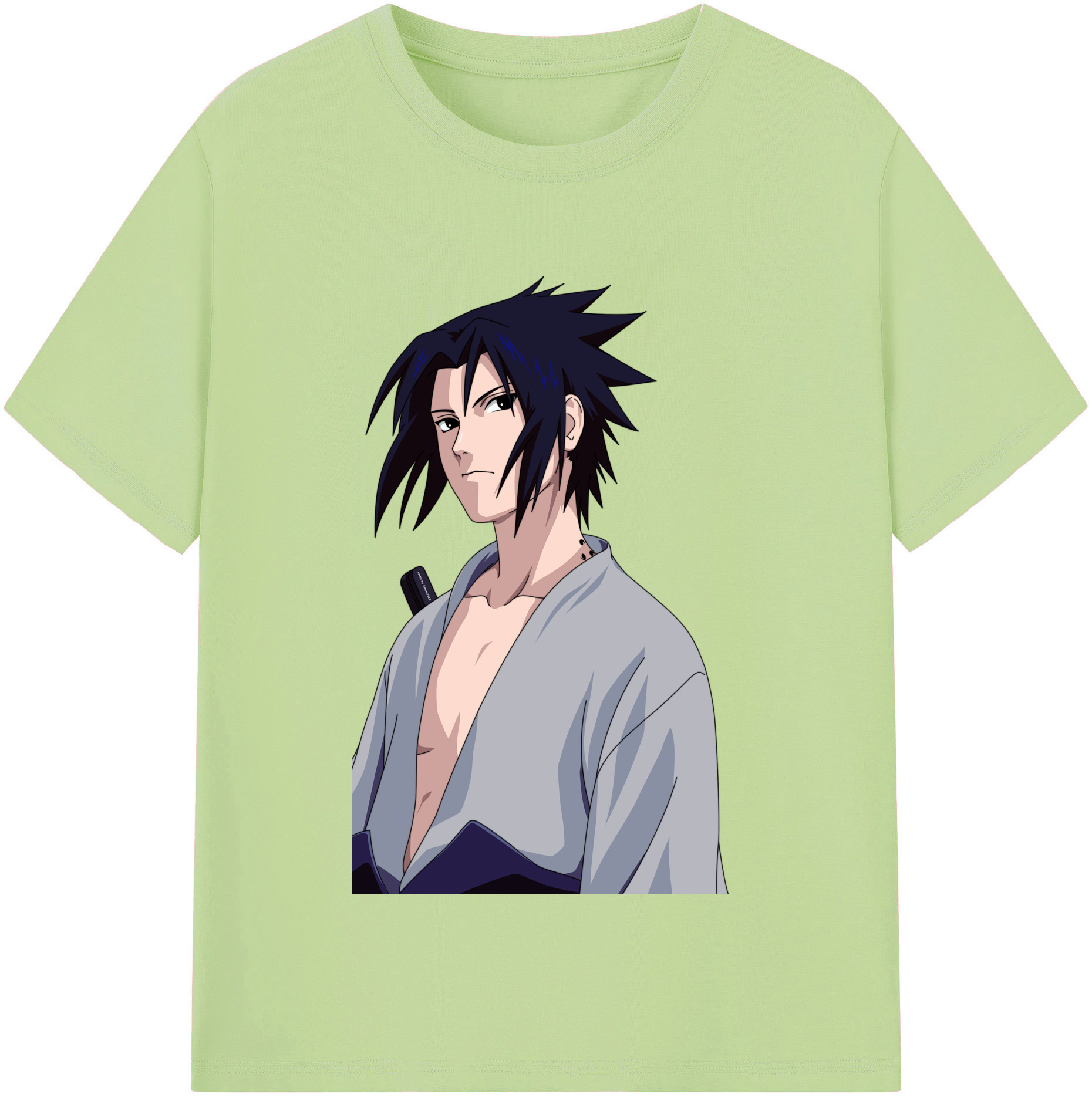 （画像用） NARUTO -ナルト- うちは サスケ Uchiha Sasuke 綿100％半袖Tシャツ（フロントプリント）